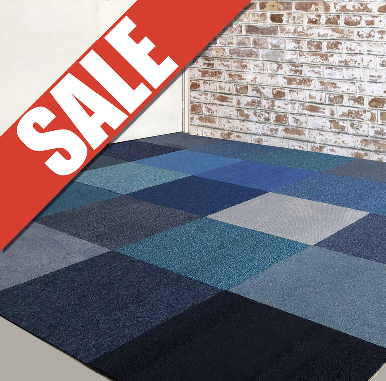 Carpettilesoutlet Com Shuffle It Shades Of Blue