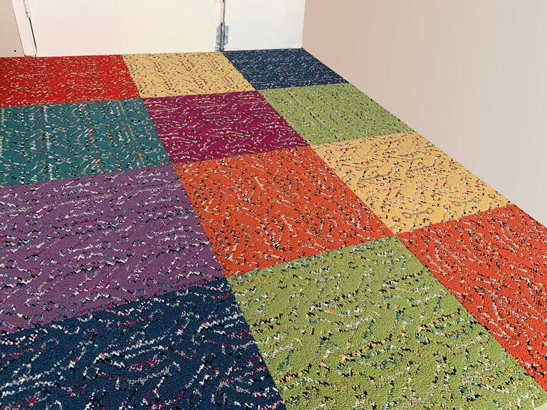 Darning: Visual Code Collection Carpet Tile by Interface