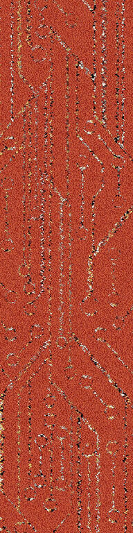 Interface Visual Code Planks / Bouclé / 25 cm x 100 cm / Orange