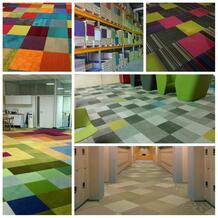 Different mixes of carpet tiles