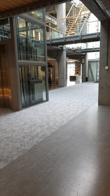 A great combination!
Create a luxurious entrance to your company through carpet tiles.