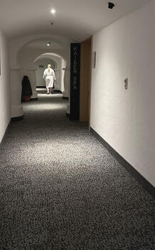 Create your own spa with this beautiful Interface carpet tiles. Human Nature 840 Limestone
